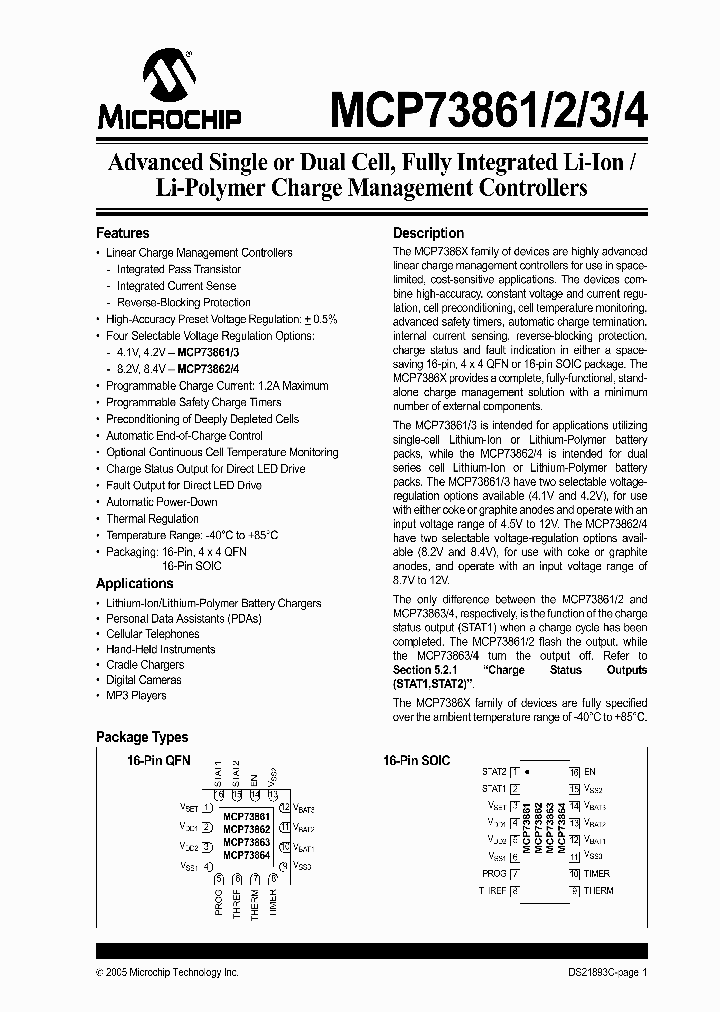 MCP73864T-ISL_1278010.PDF Datasheet
