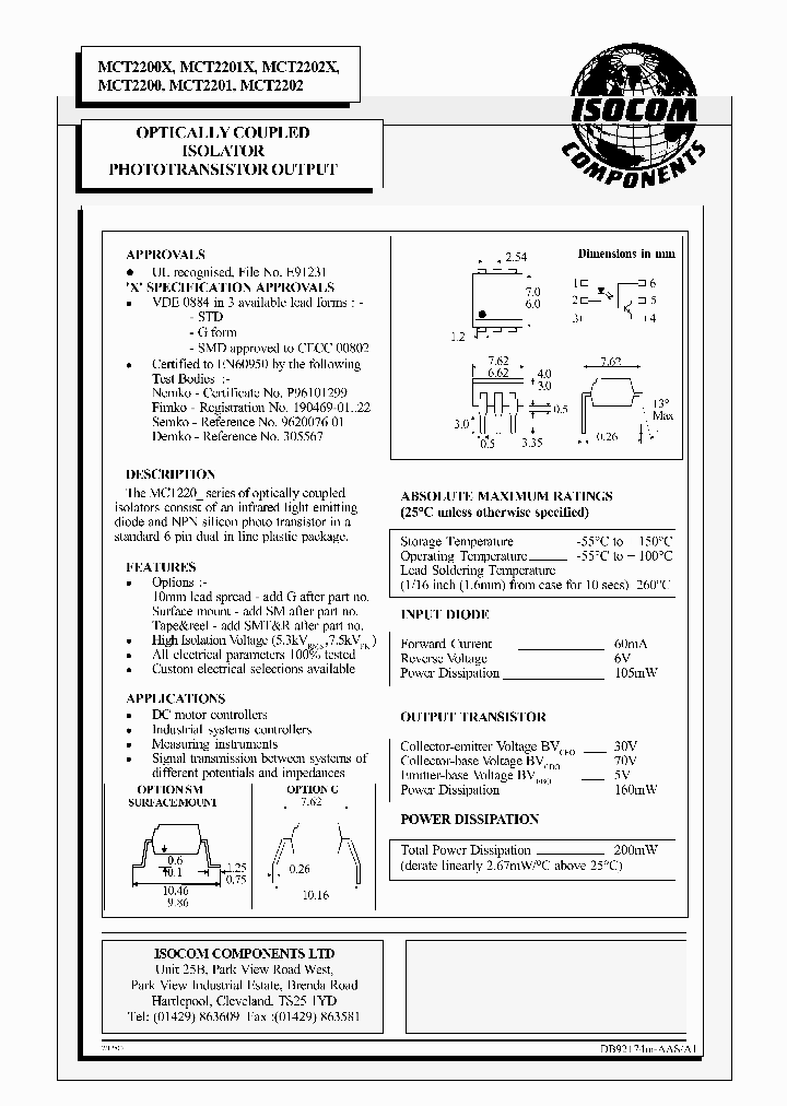 MCT2202_1108542.PDF Datasheet