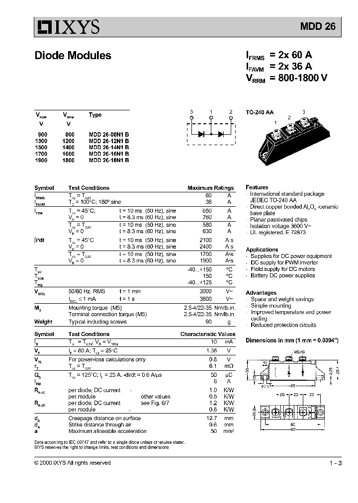 MDD26-18N1B_1278251.PDF Datasheet