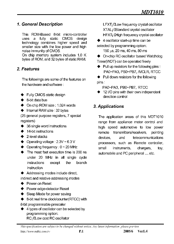 MDT1010_936860.PDF Datasheet