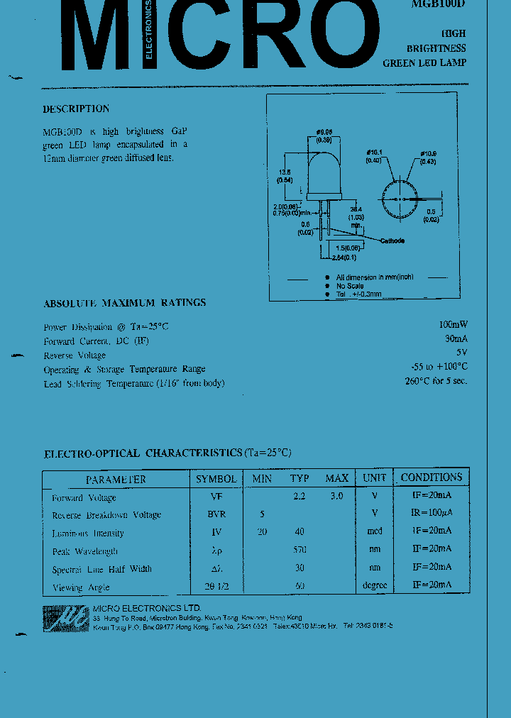 MGB100D_1278586.PDF Datasheet