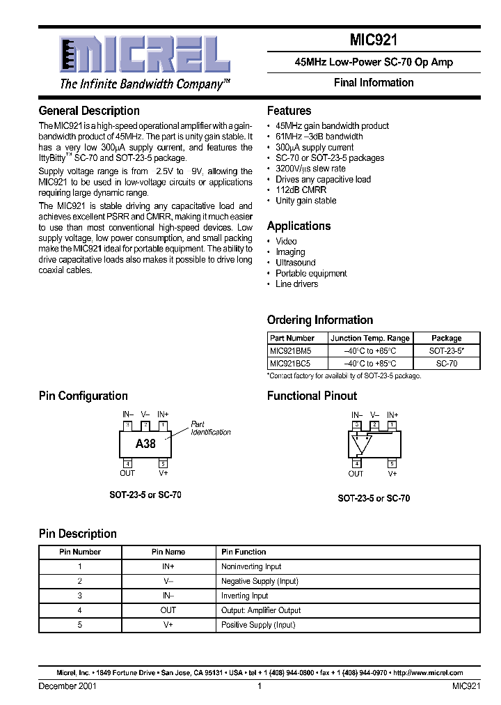 MIC921_836035.PDF Datasheet