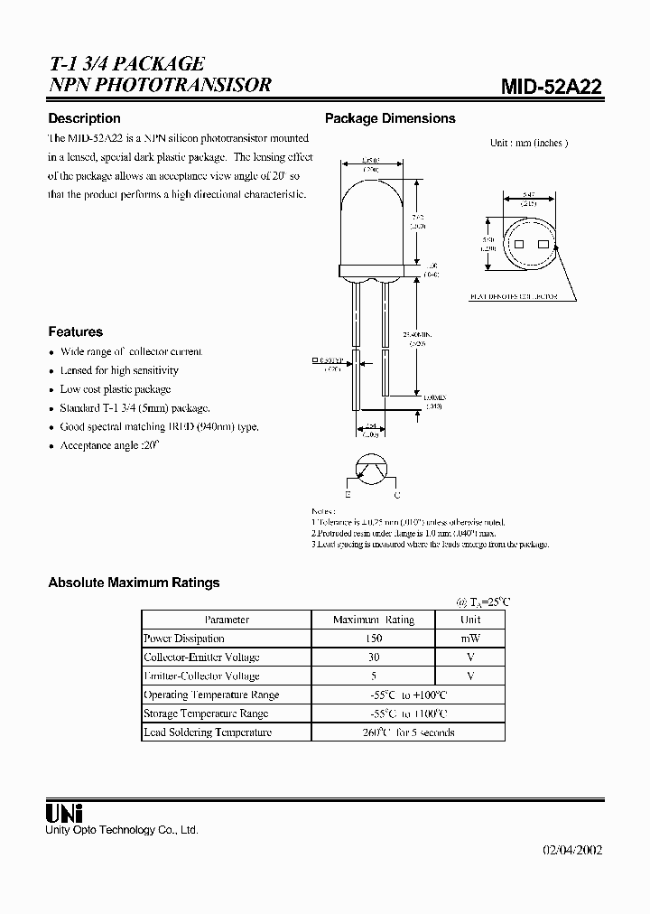MID-52A22_1279555.PDF Datasheet