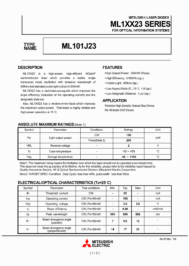 ML101J23_1280247.PDF Datasheet