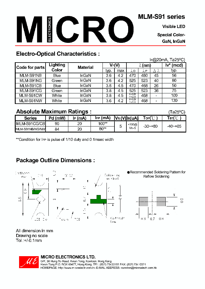 MLM-S91NW_1280604.PDF Datasheet