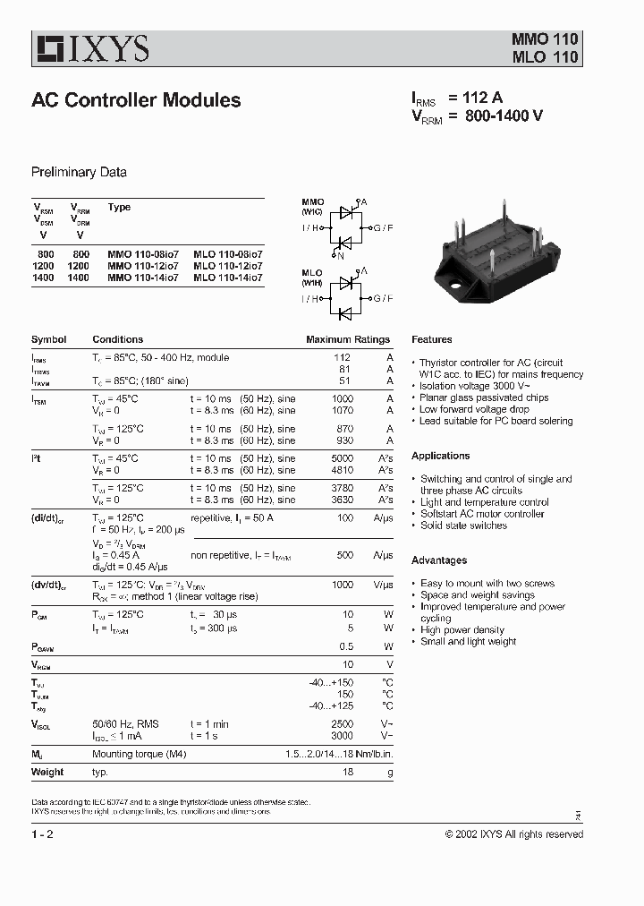 MLO110_1181823.PDF Datasheet