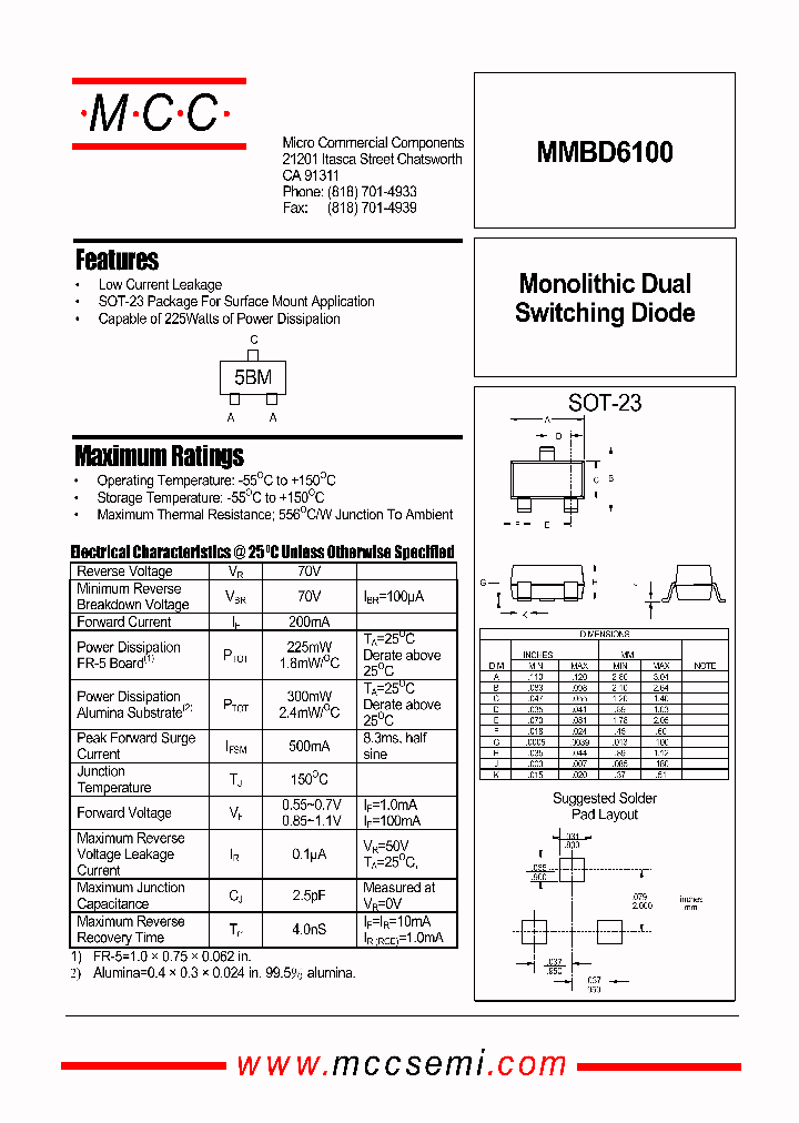 MMBD6100_1281147.PDF Datasheet