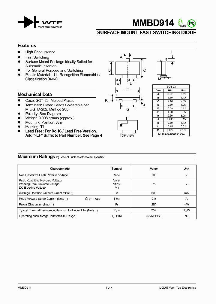 MMBD914_1121896.PDF Datasheet