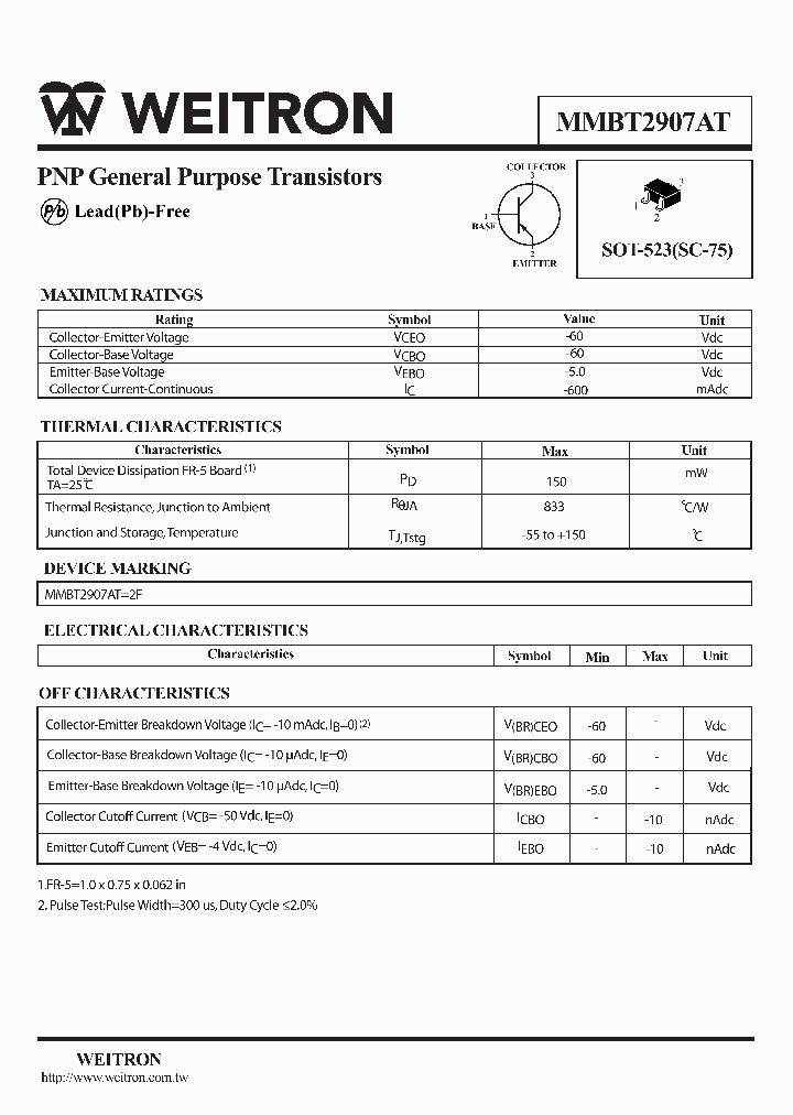 MMBT2907AT_1281277.PDF Datasheet