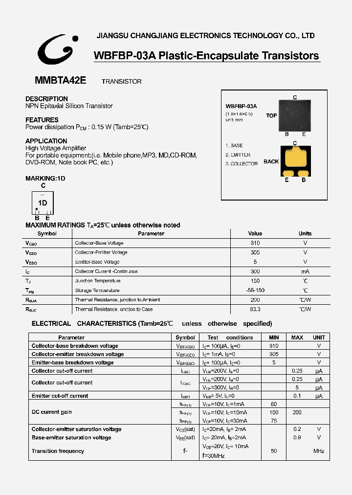 MMBTA42E_1281440.PDF Datasheet