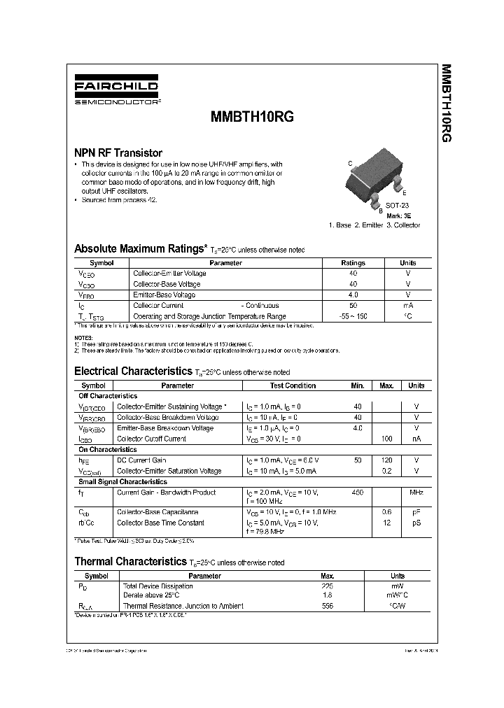MMBTH10RG_1281491.PDF Datasheet