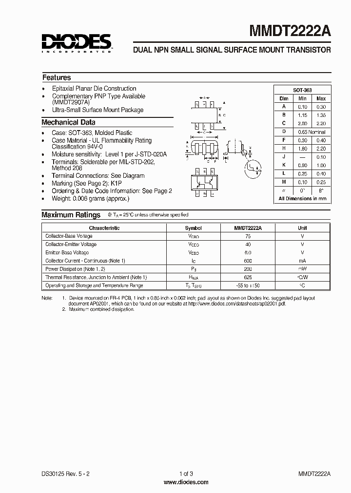 MMDT2222A_1092363.PDF Datasheet