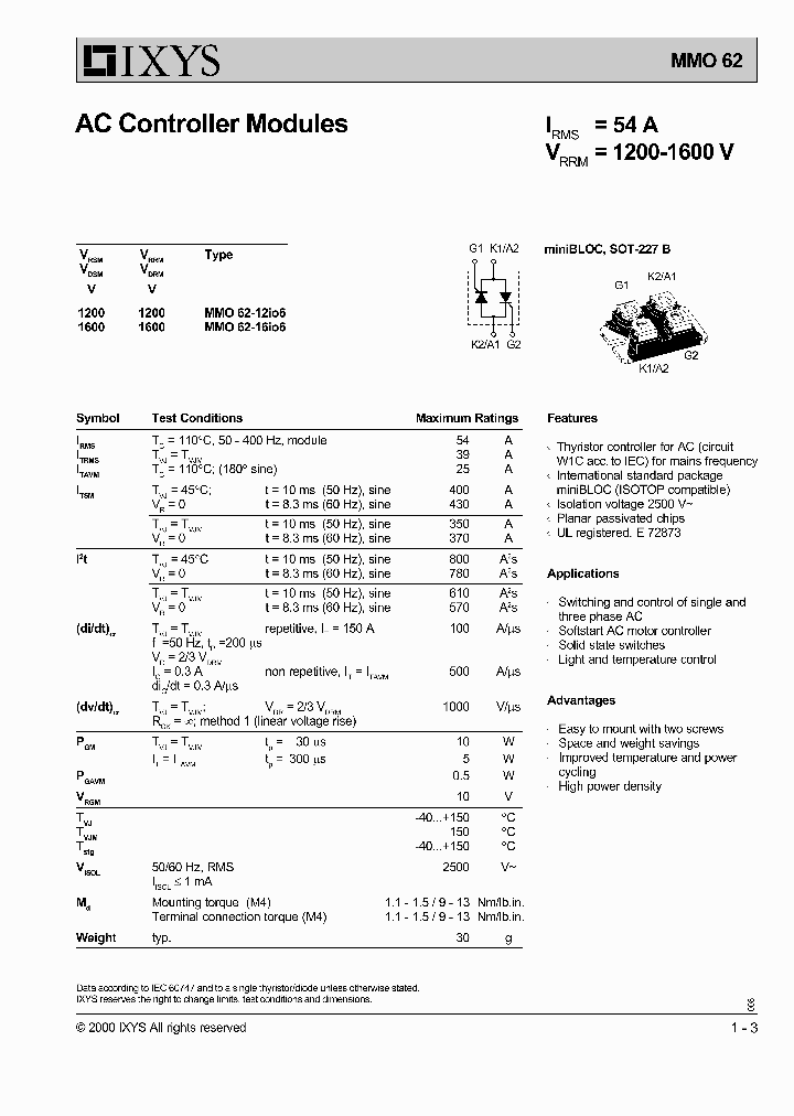 MMO62-16IO6_1044654.PDF Datasheet
