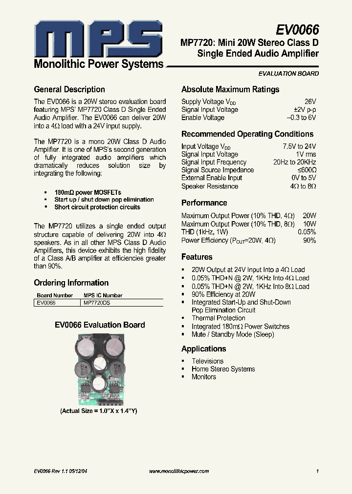 MP7720DS_1282486.PDF Datasheet