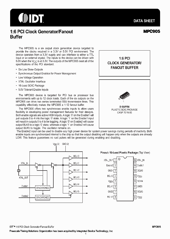 MPC905_1124122.PDF Datasheet
