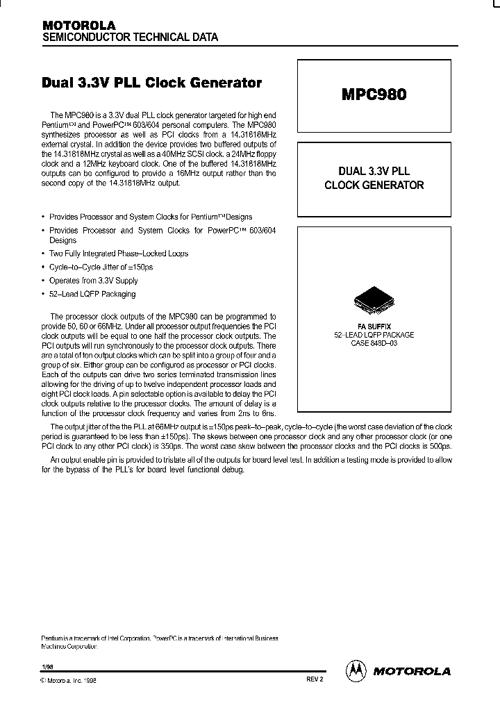 MPC980_1123620.PDF Datasheet