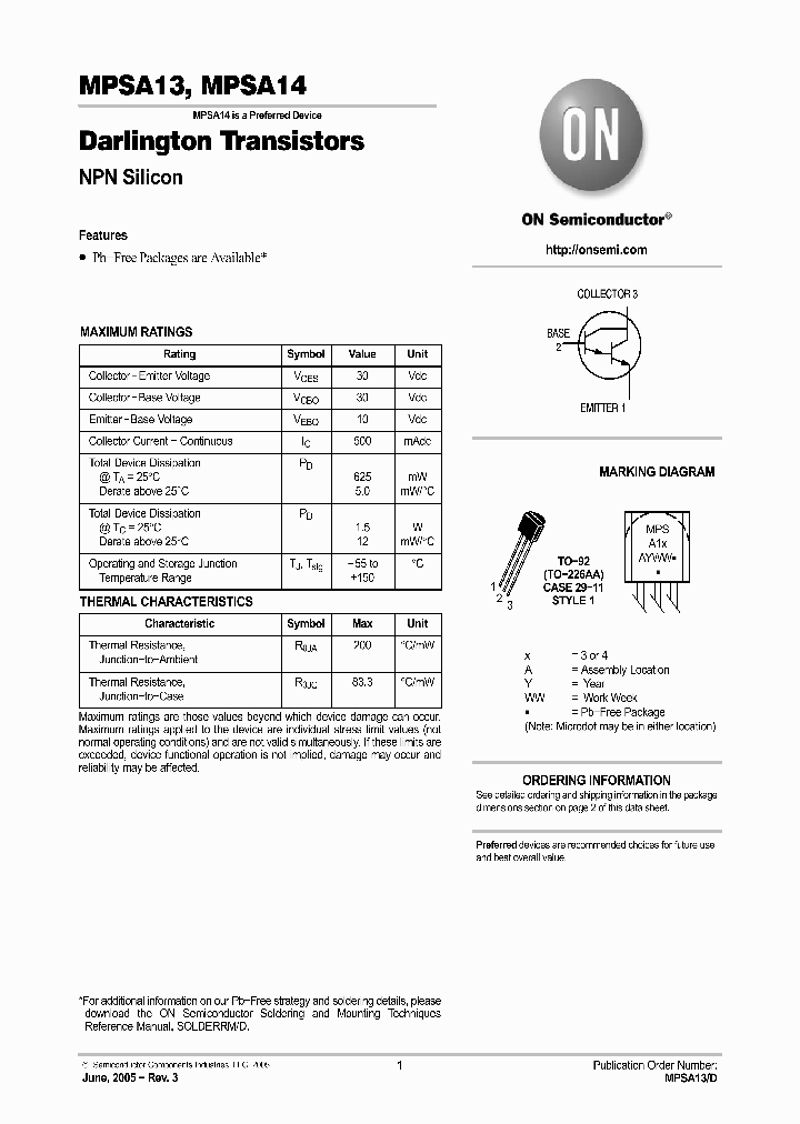 MPSA13_746300.PDF Datasheet