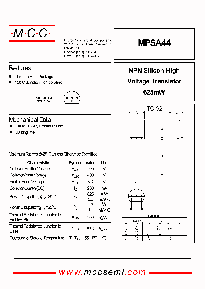 MPSA44_1118342.PDF Datasheet