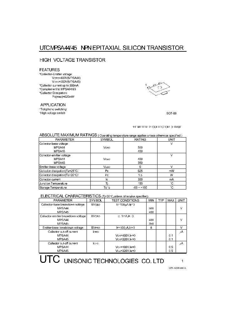 MPSA44_1118345.PDF Datasheet