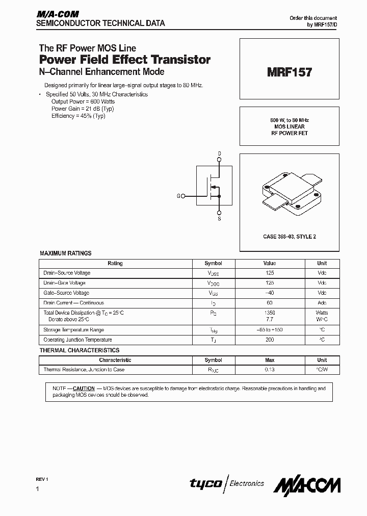 MRF157_1283453.PDF Datasheet