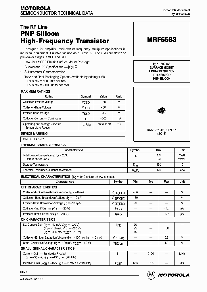 MRF5583_1114749.PDF Datasheet