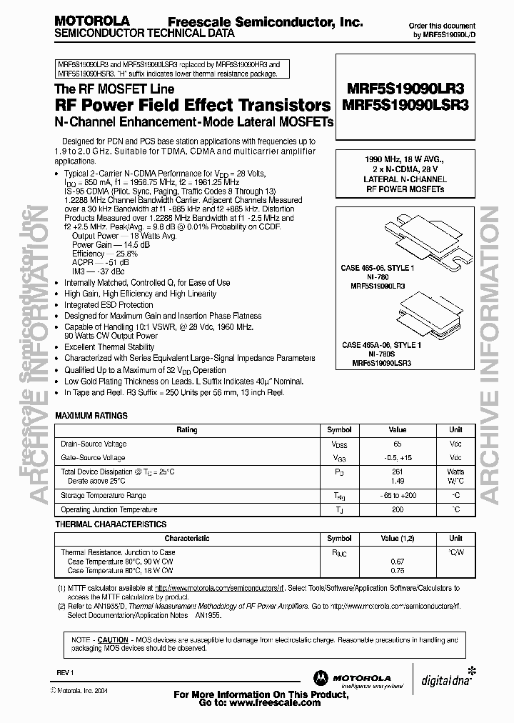 MRF5S19090LSR3_1283589.PDF Datasheet