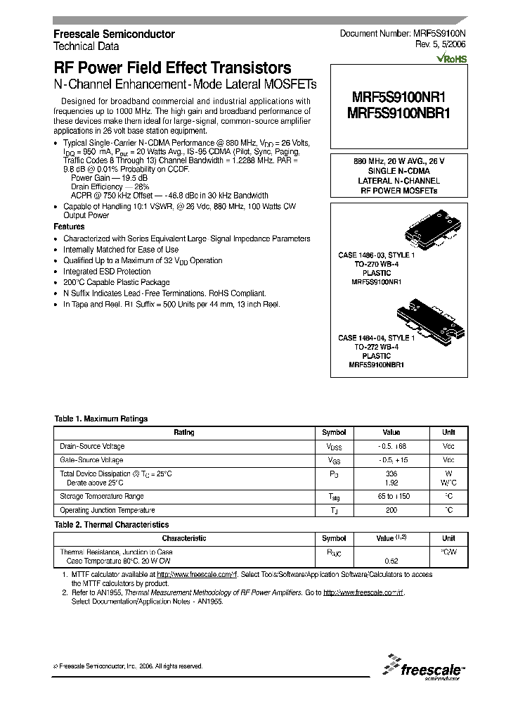 MRF5S9100NR1_1283606.PDF Datasheet