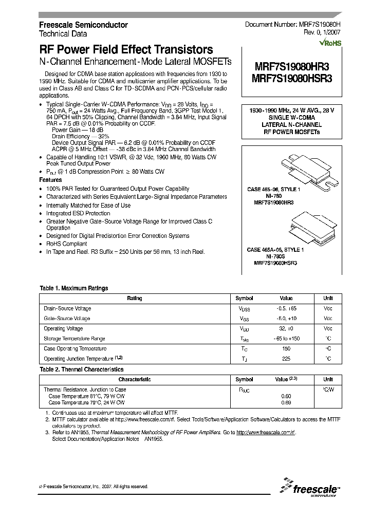 MRF7S19080HSR3_1283655.PDF Datasheet