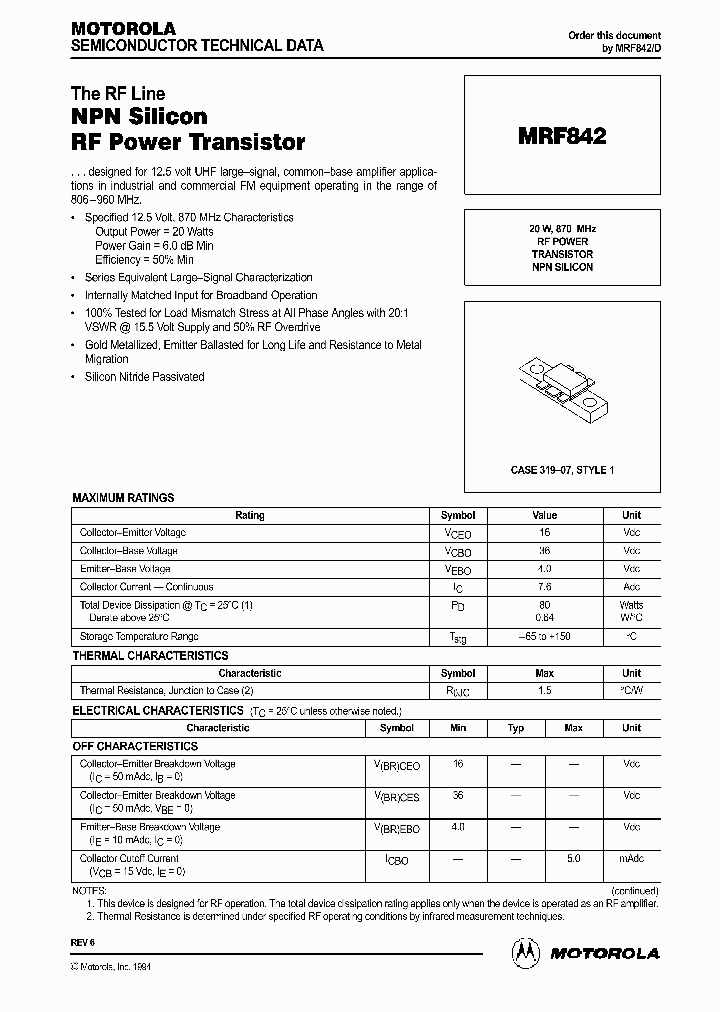 MRF842_1059352.PDF Datasheet