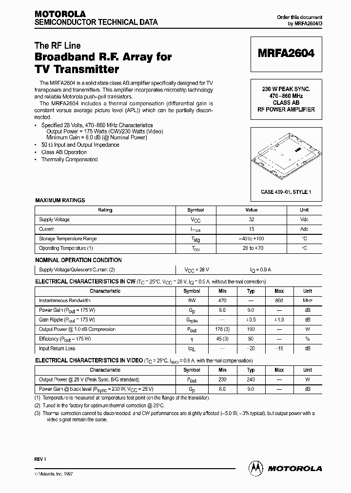 MRFA2604_1067170.PDF Datasheet
