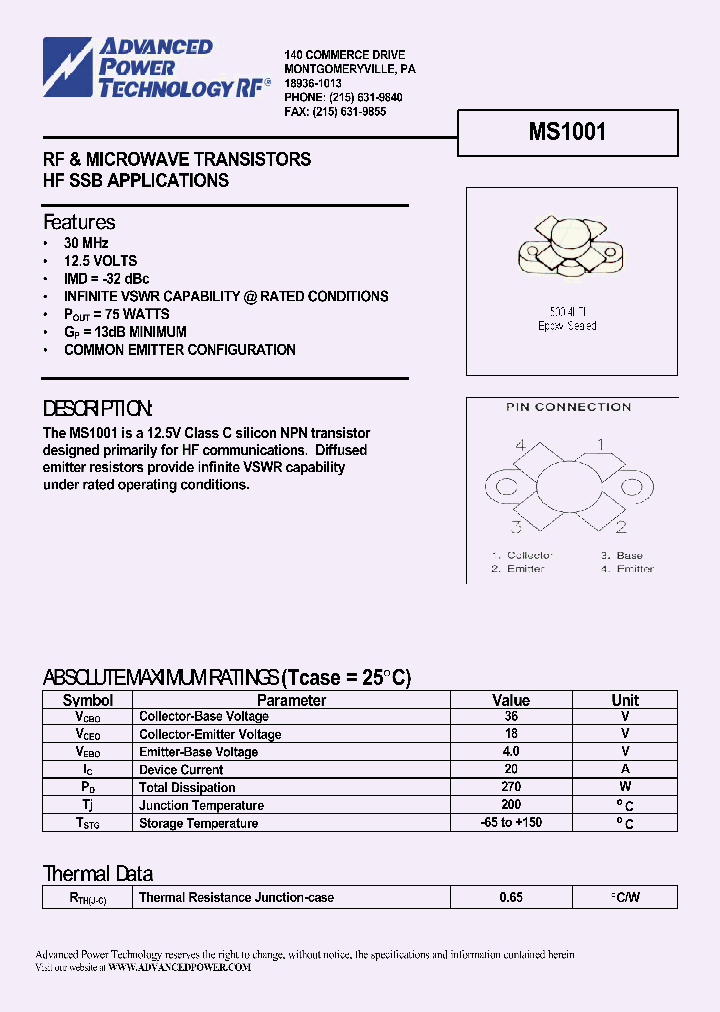 MS1001_1283739.PDF Datasheet