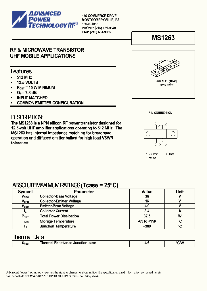 MS1263_1167920.PDF Datasheet