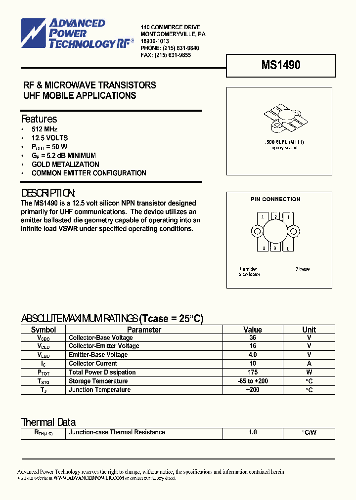 MS1490_1183166.PDF Datasheet