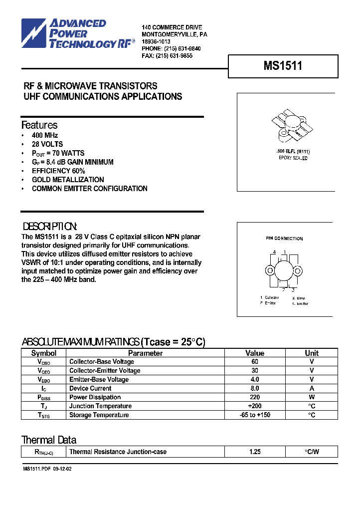 MS1511_1283798.PDF Datasheet