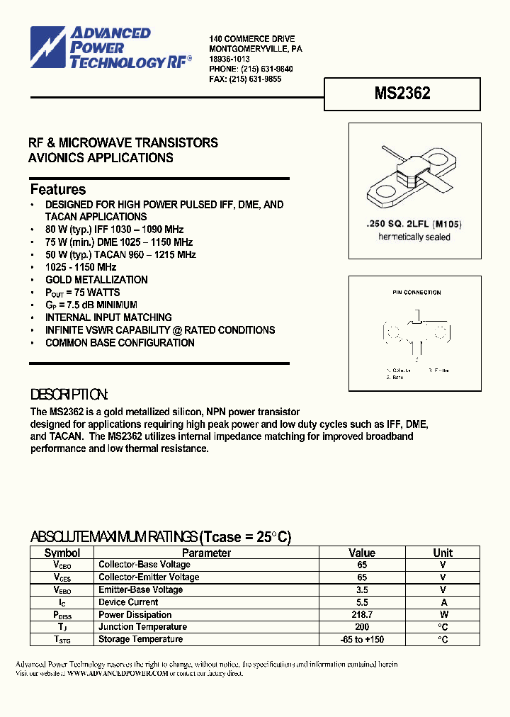 MS2362_1283830.PDF Datasheet
