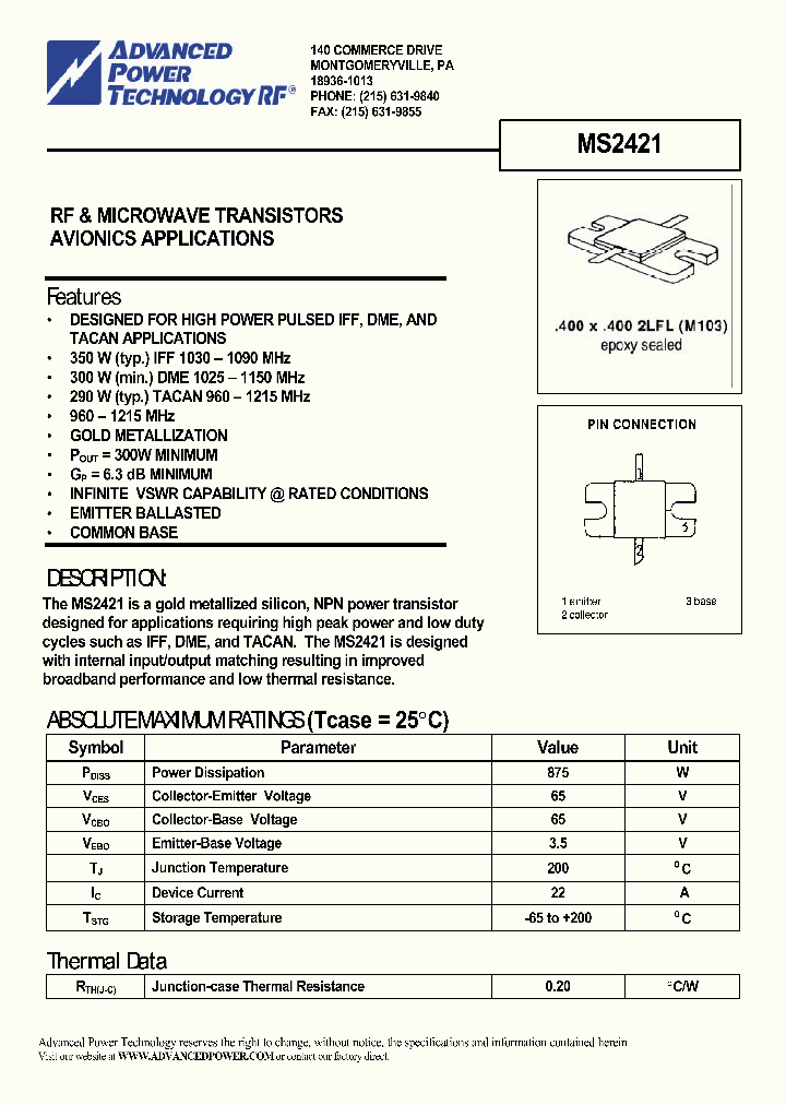 MS2421_1167779.PDF Datasheet