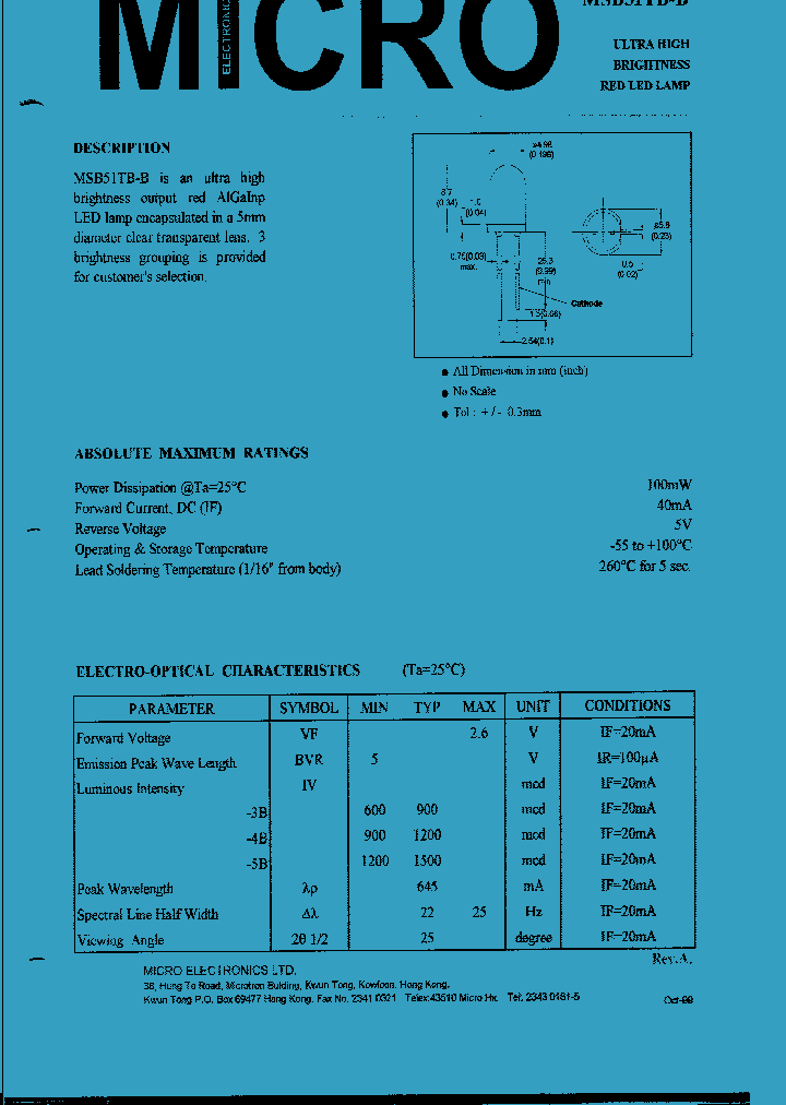 MSB51TB-B_1284093.PDF Datasheet