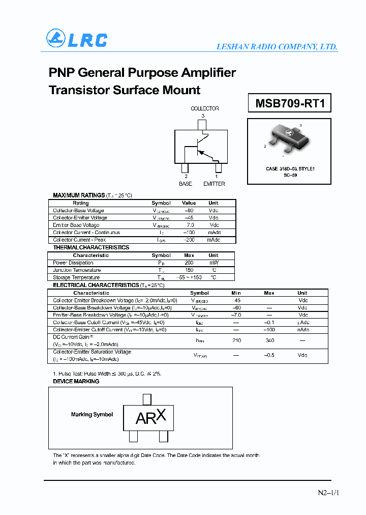 MSB709-RT1_1284119.PDF Datasheet