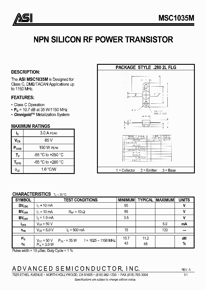 MSC1035M_1284141.PDF Datasheet