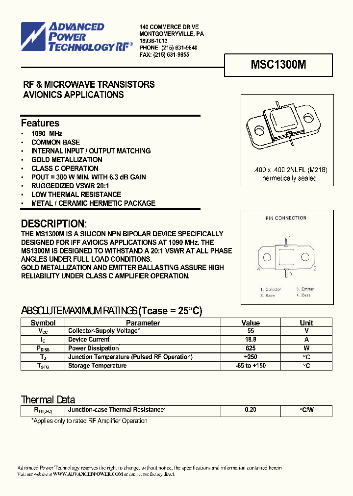 MSC1300M_1284155.PDF Datasheet