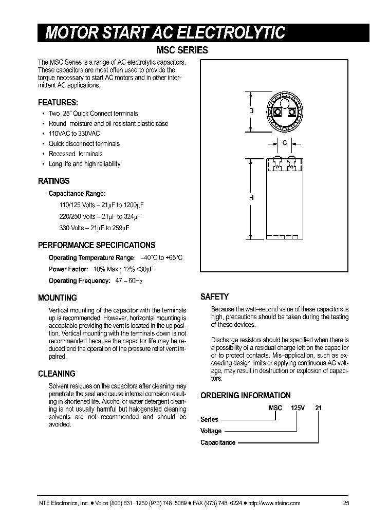 MSC250V25_817405.PDF Datasheet