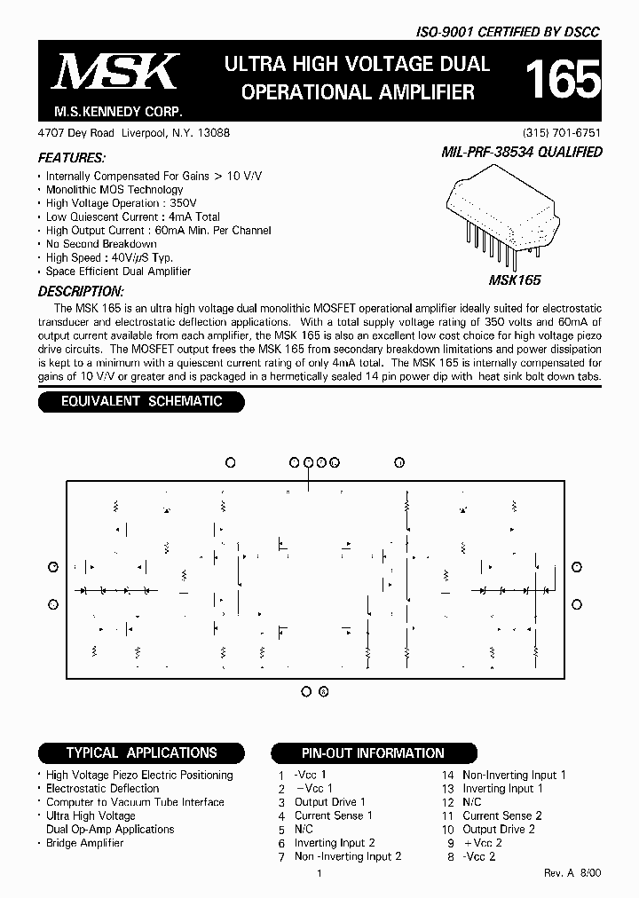 MSK165B_1284352.PDF Datasheet
