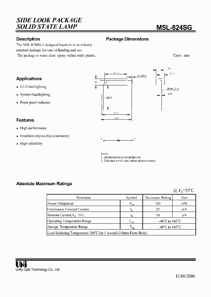 MSL-824SG_1284502.PDF Datasheet