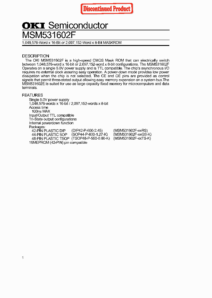 MSM531602F_1071379.PDF Datasheet