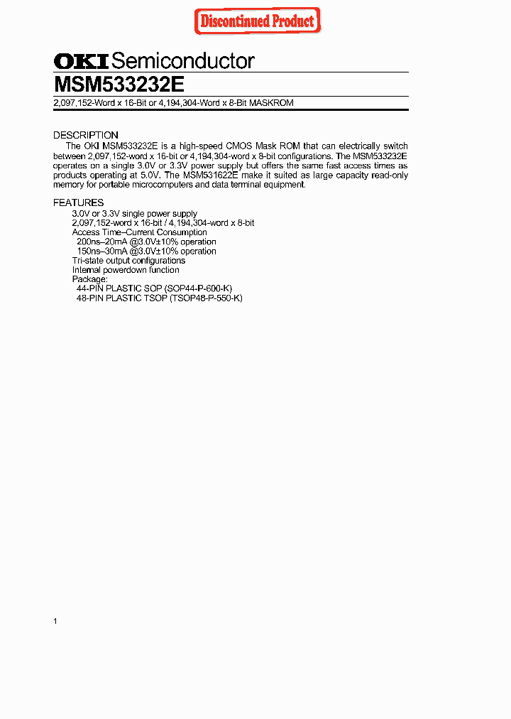 MSM533232E_1284632.PDF Datasheet