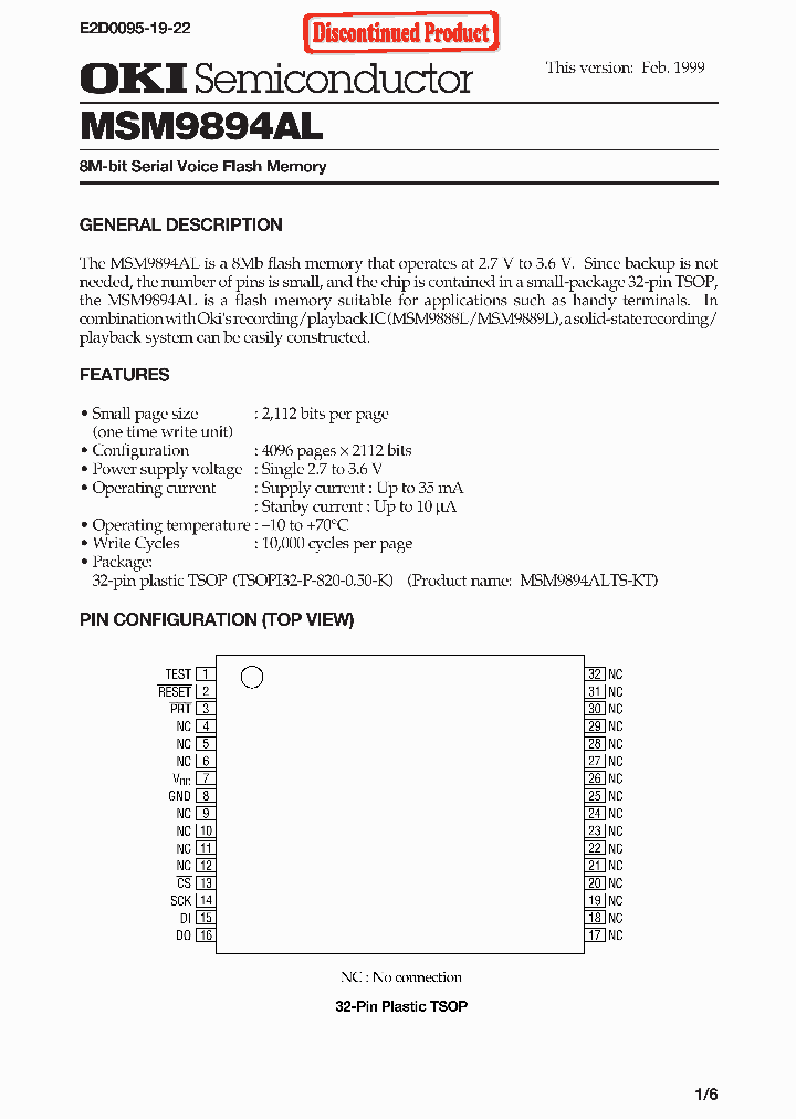 MSM9894AL_1284835.PDF Datasheet