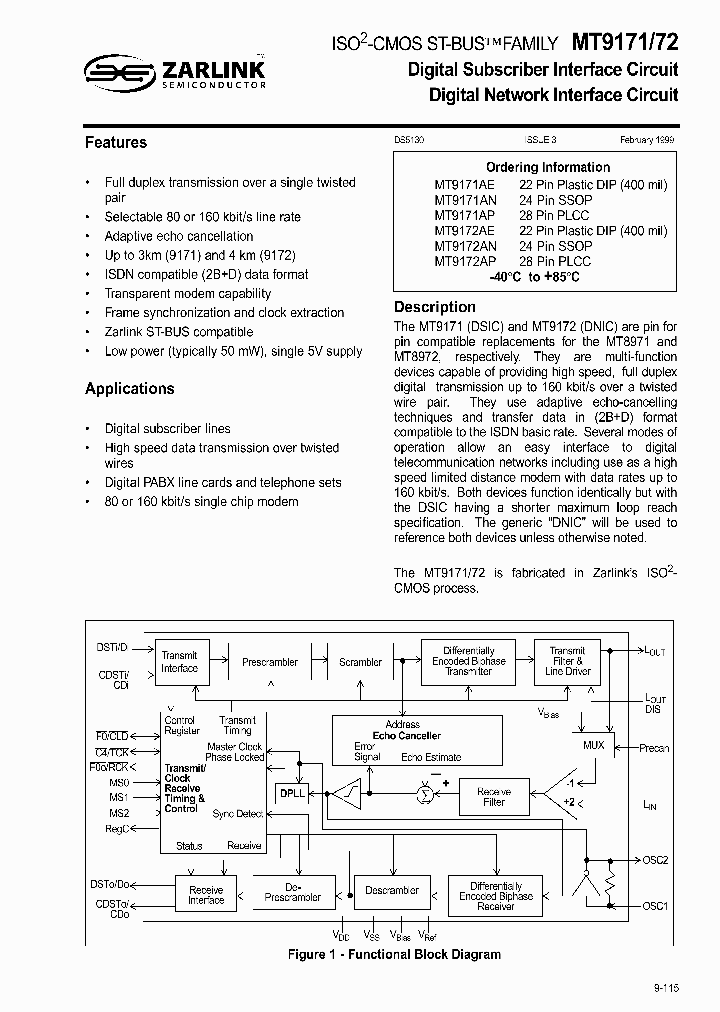 MT9172AP_1285410.PDF Datasheet