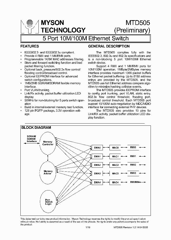 MTD505_1285658.PDF Datasheet