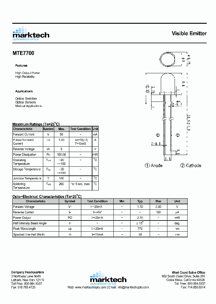 MTE7700_1285710.PDF Datasheet