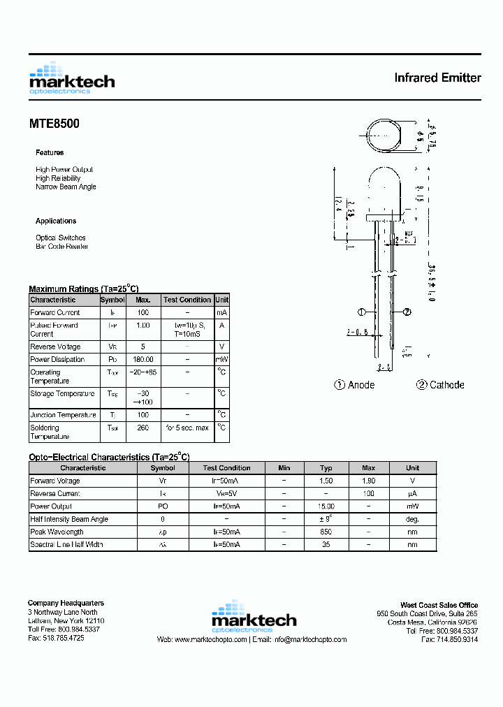 MTE8500_1285729.PDF Datasheet